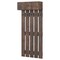 2-in-1 Wooden Wall Coat Rack with Storage Cabinet and Hooks for Living Room and Hallway